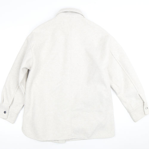 Zara Women's Ivory XS Basic Jacket with Buttons