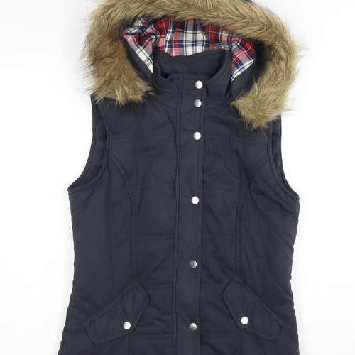 Dorothy Perkins Women's Blue Puffer Waistcoat Size 6