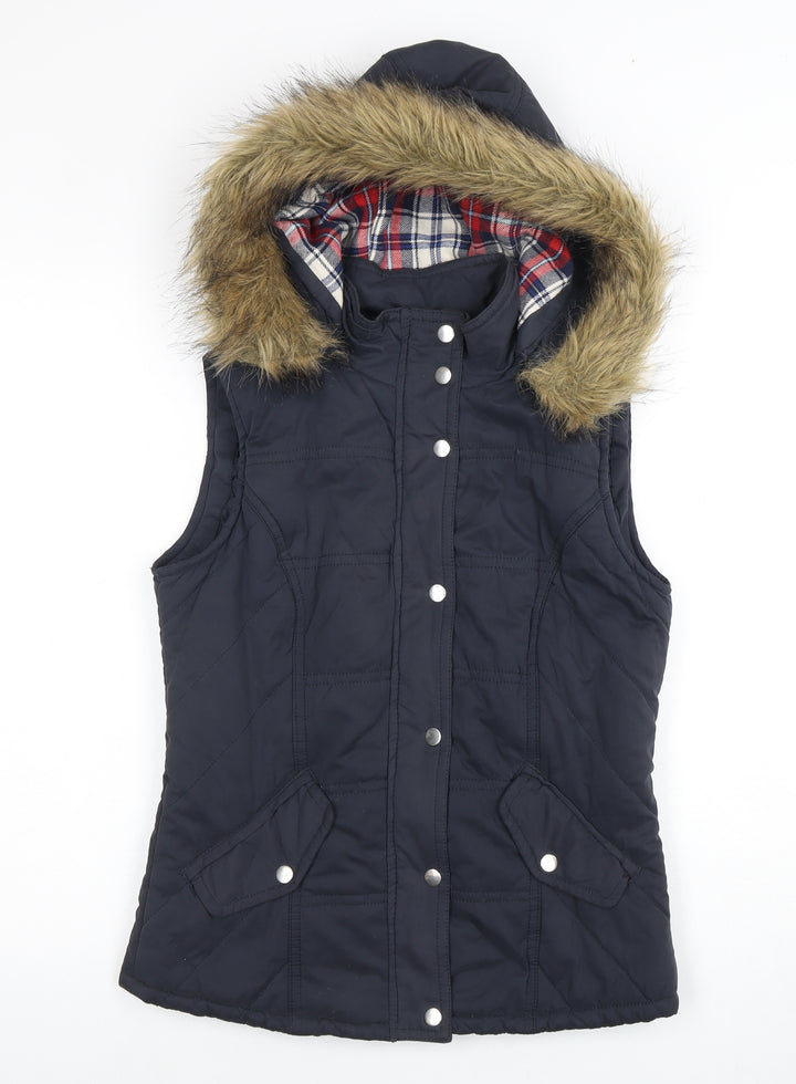 Dorothy Perkins Women's Blue Puffer Waistcoat Size 6