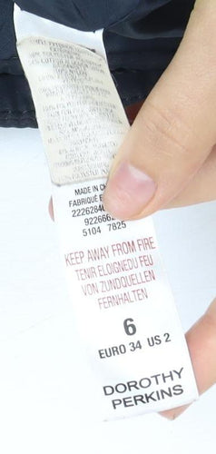 Dorothy Perkins Women's Blue Puffer Waistcoat Size 6