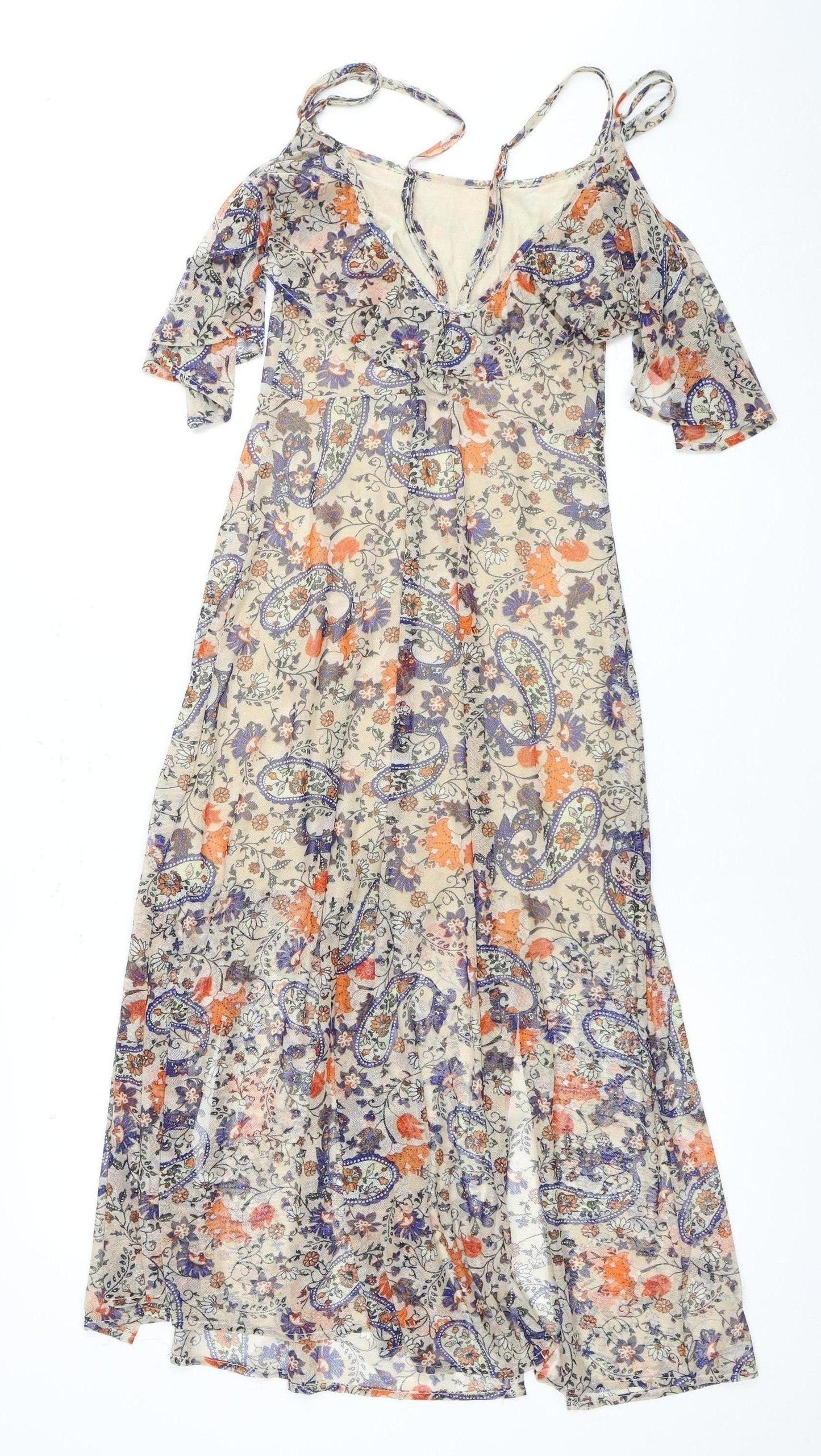Anthropologie Women's Multicoloured A-Line Dress XS