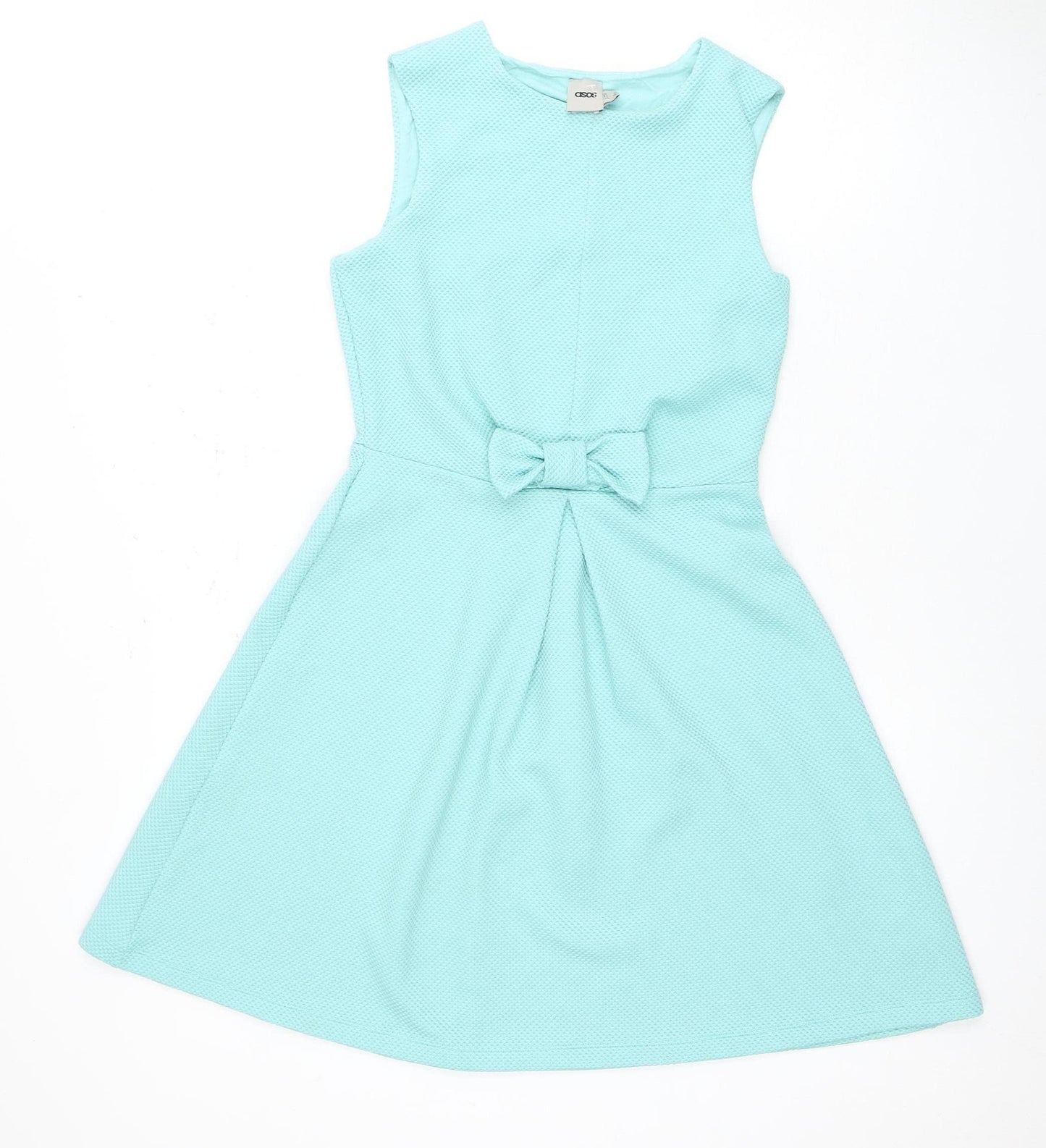 ASOS Women's Blue Dress UK 8 with Bow Accent