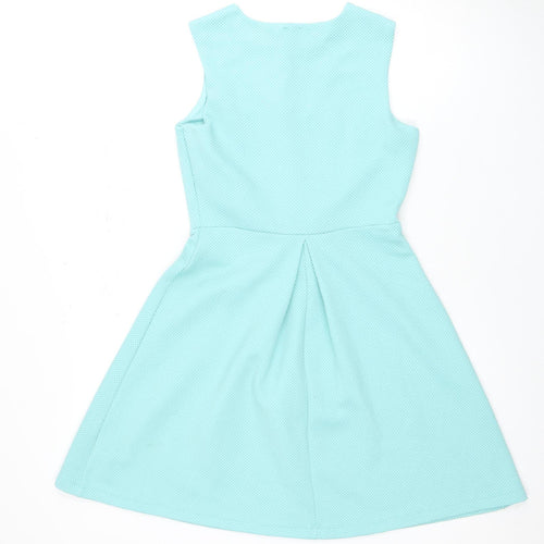 ASOS Women's Blue Dress UK 8 with Bow Accent