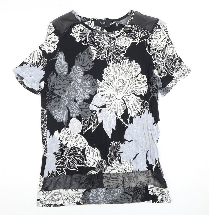 Next Women's Black Floral Blouse Size 12