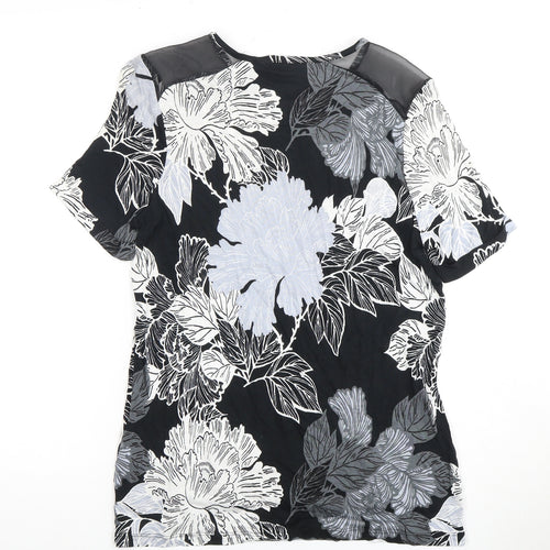 Next Women's Black Floral Blouse Size 12