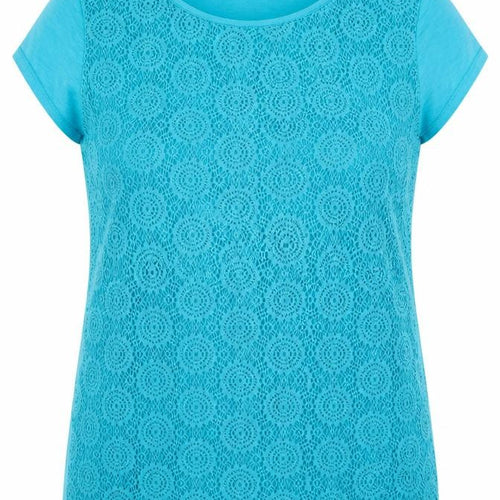 Liz Claiborne Women's Blue Lace T-Shirt, Size L