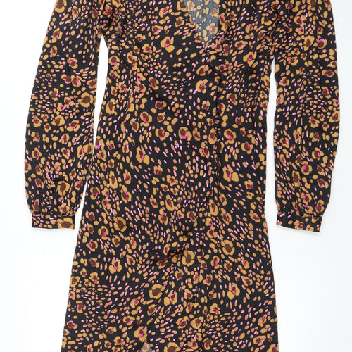 Vero Moda Women Animal Print Long Sleeve Dress Size 8