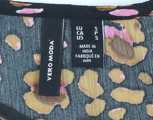 Vero Moda Women Animal Print Long Sleeve Dress Size 8