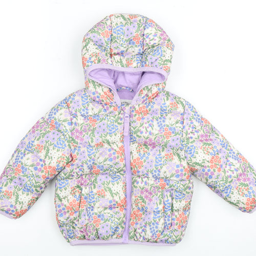 Marks & Spencer Unisex Baby Floral Puffer Jacket 12-18 Months
