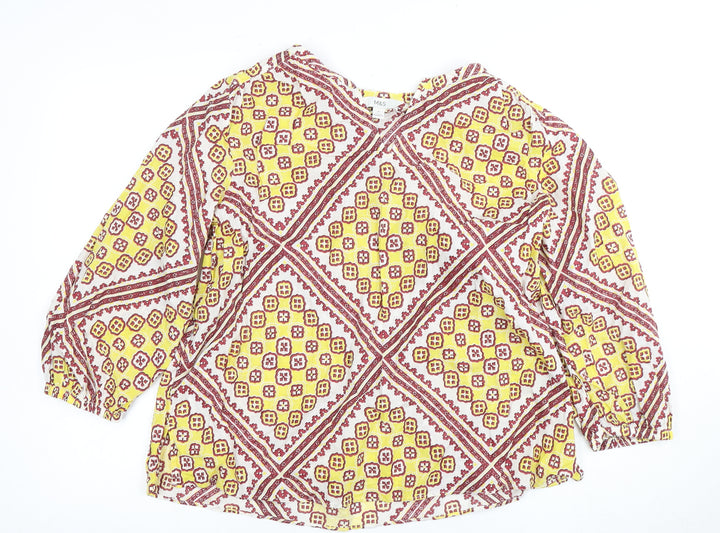 Marks and Spencer Women's Multicoloured Geometric Blouse