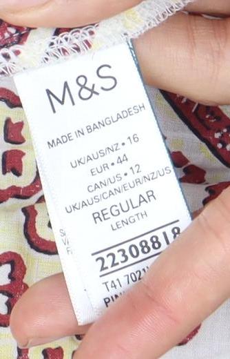 Marks and Spencer Women's Multicoloured Geometric Blouse