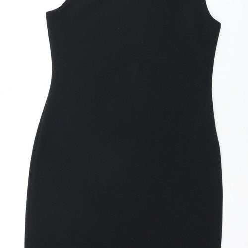 Next Women's Black High Neck Sleeveless Dress, Size 12
