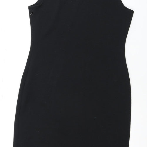 Next Women's Black High Neck Sleeveless Dress, Size 12