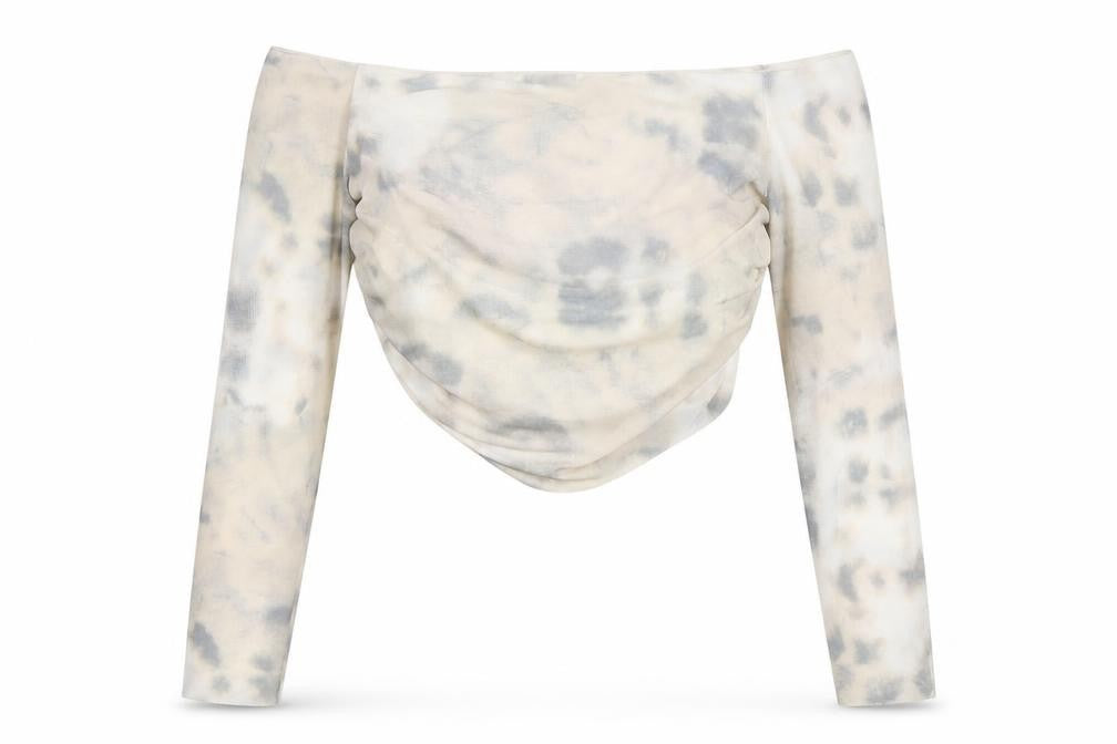Front view of Zara Women's Multicoloured Off Shoulder Top, size 12