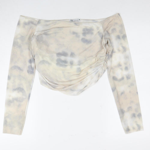 Zara Women's Multicoloured Off Shoulder Top, Size 12