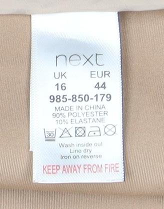 Next Women's Beige Mini Pencil Skirt, Size 16, Studded