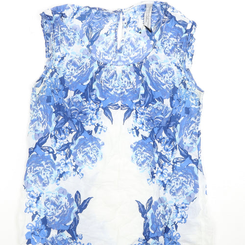 Dorothy Perkins Women’s Blue Floral Tunic Blouse Size 12
