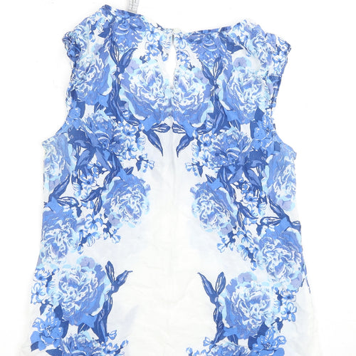 Dorothy Perkins Women’s Blue Floral Tunic Blouse Size 12
