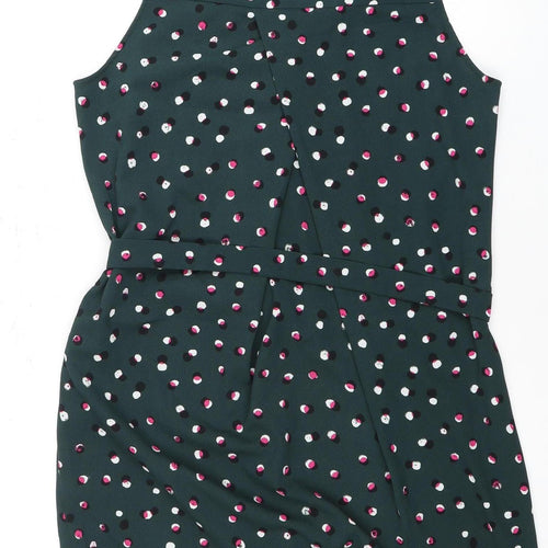 Monki Women's Green Polka Dot Dress - Size S