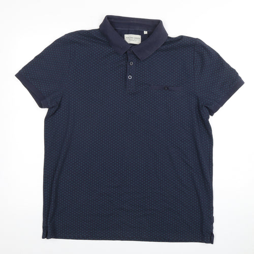 Racing Green Men's Blue Polo Shirt Size L