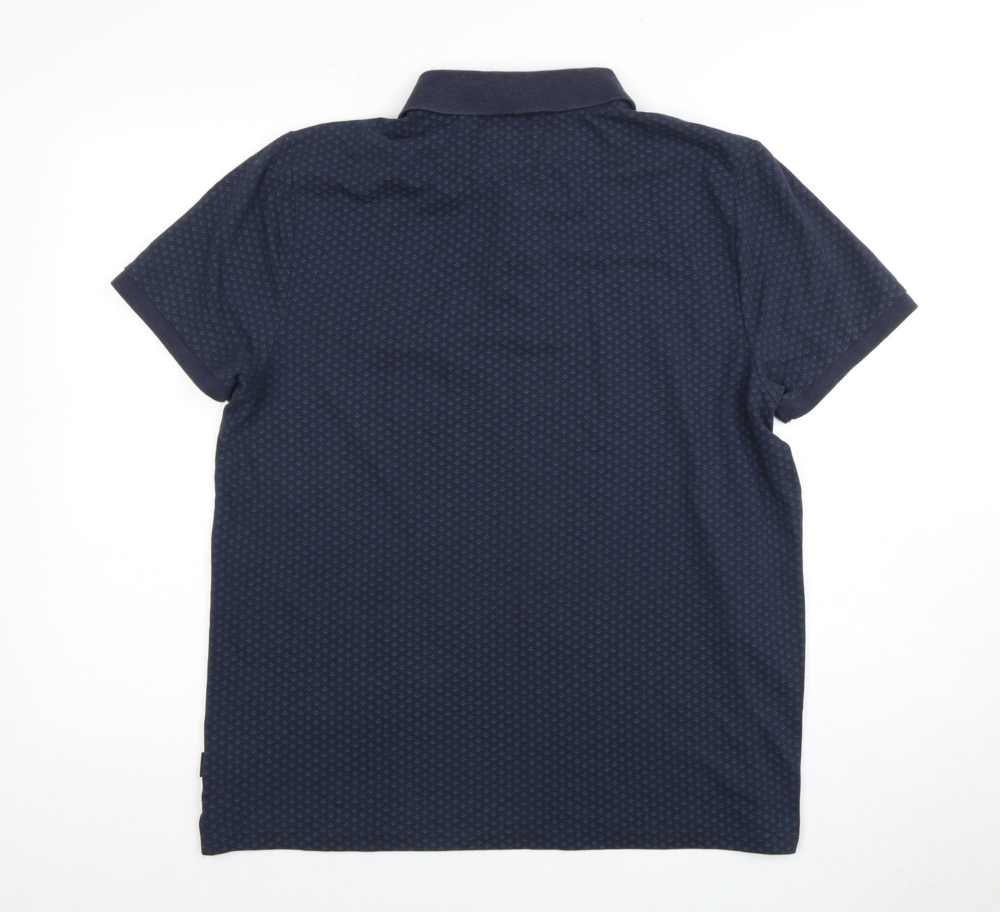 Racing Green Men's Blue Polo Shirt Size L