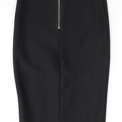 Topshop Women's Black Midi Pencil Skirt - Size 8