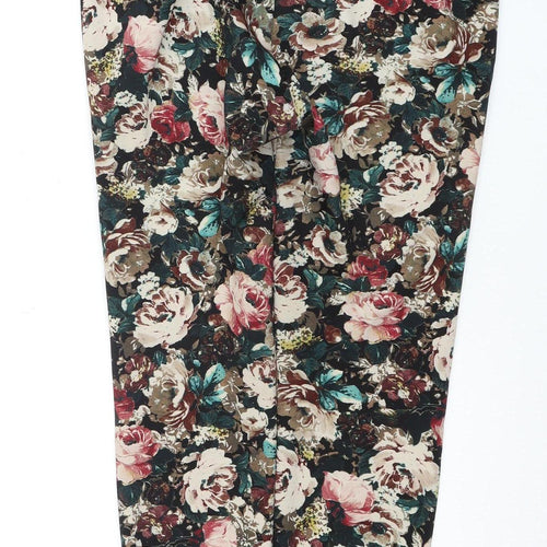 Zara Women’s Floral Multicoloured Trousers Size L