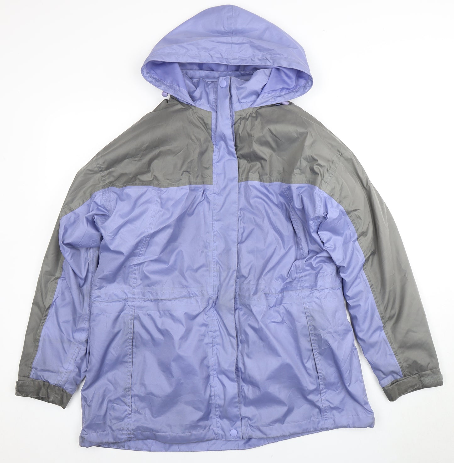 Being Casual Women's Purple Grey Long Hooded Jacket Size 16