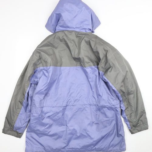 Being Casual Women's Purple Grey Long Hooded Jacket Size 16