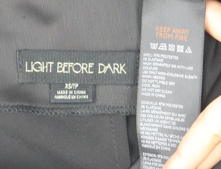 Light Before Dark Women's Black XS Slip Dress