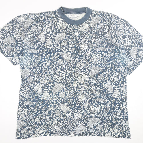 Burton Men's Blue Geometric Print T-Shirt L
