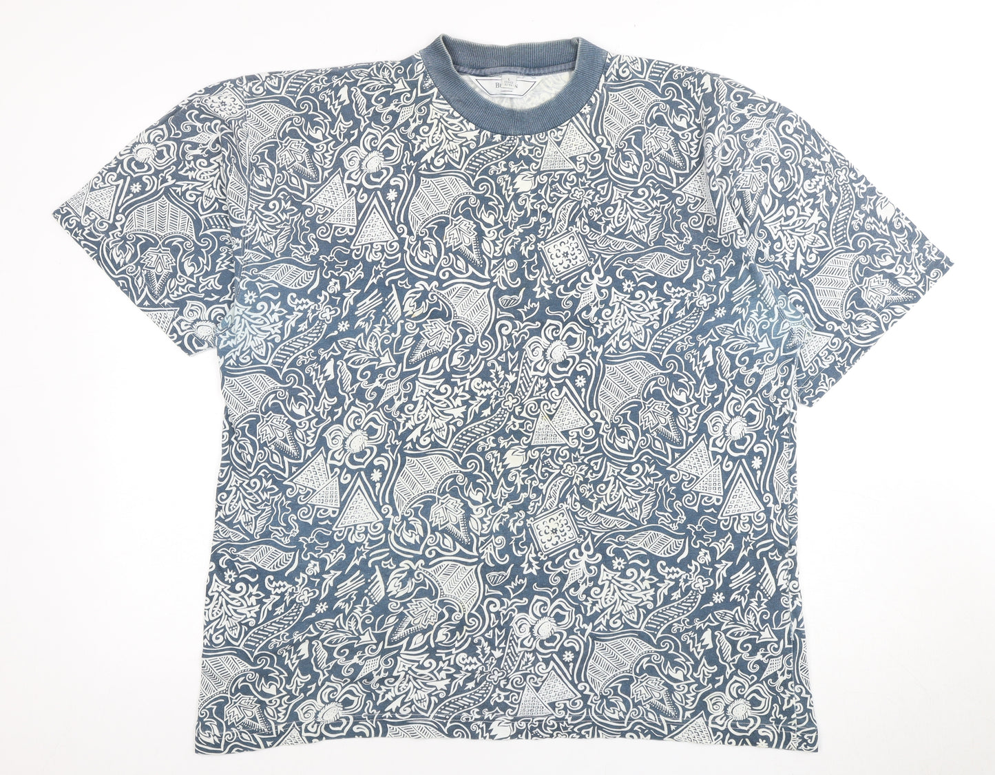 Burton Men's Blue Geometric Print T-Shirt L