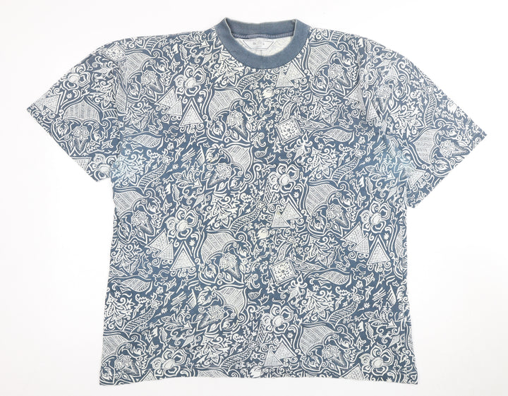 Burton Men's Blue Geometric Print T-Shirt L