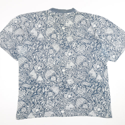 Burton Men's Blue Geometric Print T-Shirt L