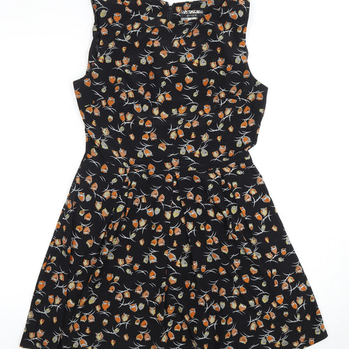 Pilot Black Animal Print Women's Dress Size 10