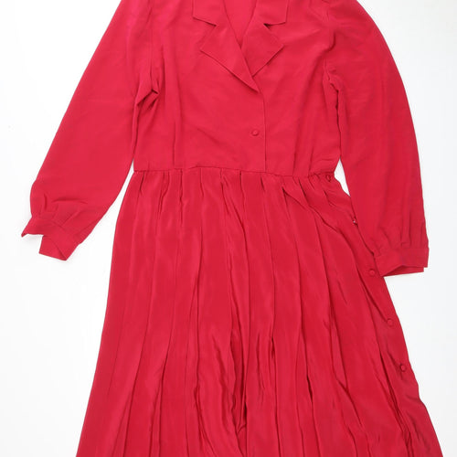 Inger Rose London Red Collared Dress Size 12