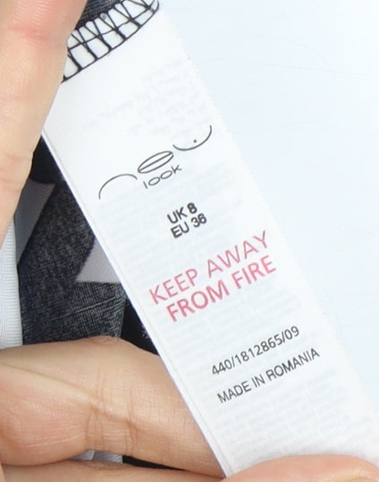 New Look Women's Black Size 8 Sleeveless Dress