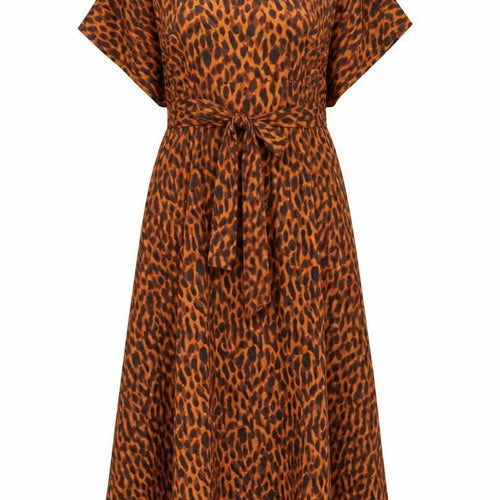 ASOS Women's Orange Animal Print Dress Size 8