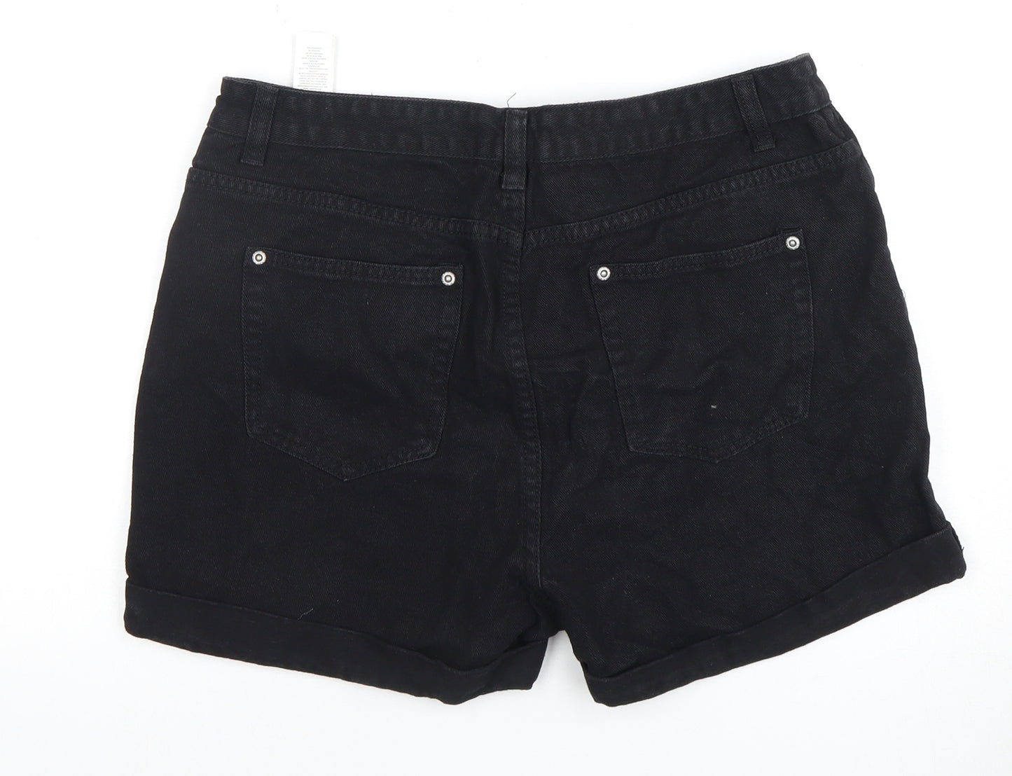 Boohoo Women's Black Denim Shorts Size 14