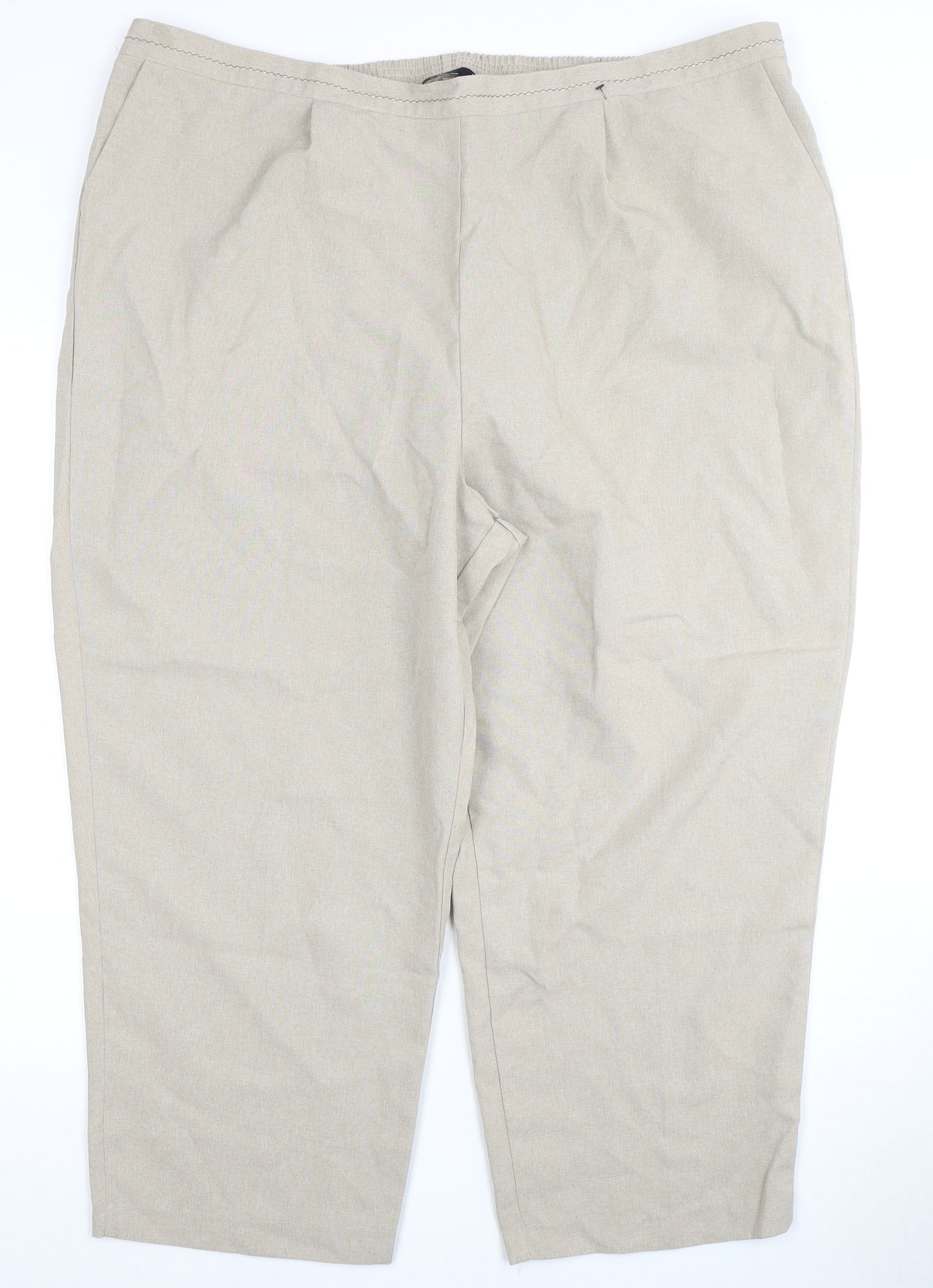 Bm Collection Beige Women’s Trousers Size 24
