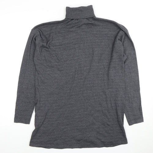 Fiction Women's Grey Roll Neck Jumper, M, Autumn/Winter