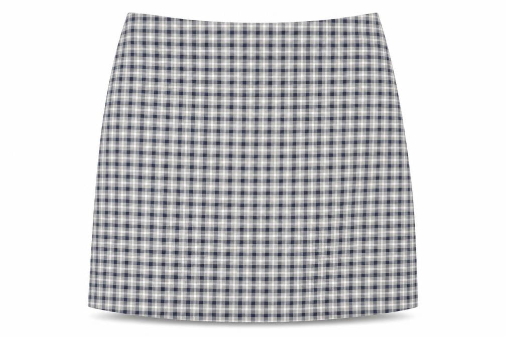 Front view of Monki Women's Multicoloured Check Skirt, size 20