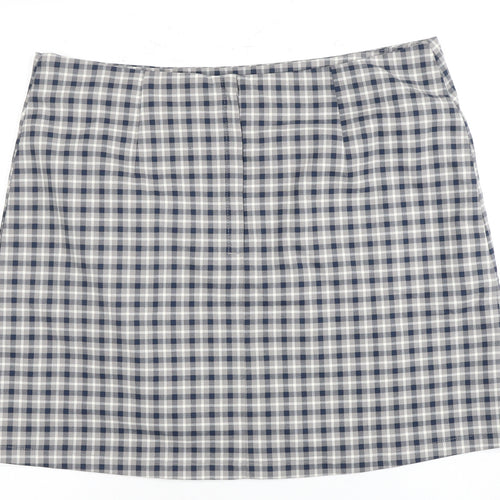 Monki Women's Multicoloured Check Skirt Size 20