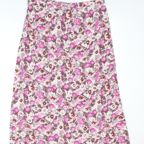 M&Co Women's Multicoloured Floral Skirt Size 20