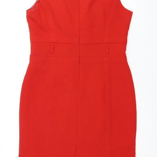 Marks and Spencer Women's Red Belted Dress Size 14