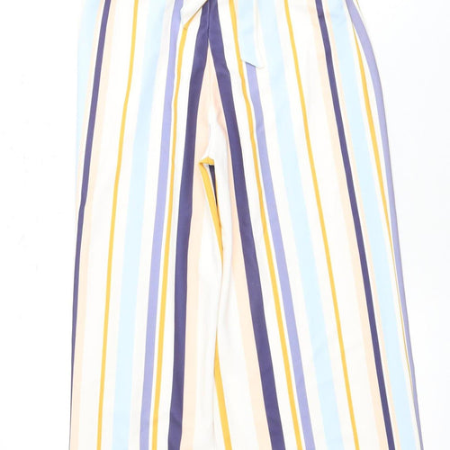 New Look Teens Striped Cropped Trousers, Multicoloured, Size L