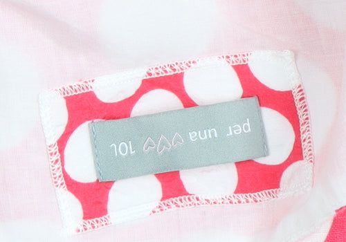 Per Una Women's Pink Polka Dot Dress Size 10 Long