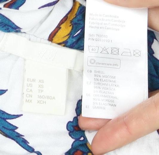 H&M Women's Multicoloured Sleeveless Dress XS