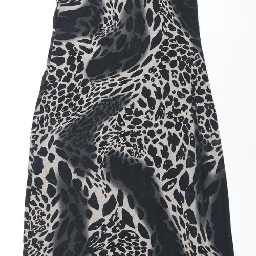 Select Women's Multicoloured Sleeveless Animal Print Dress
