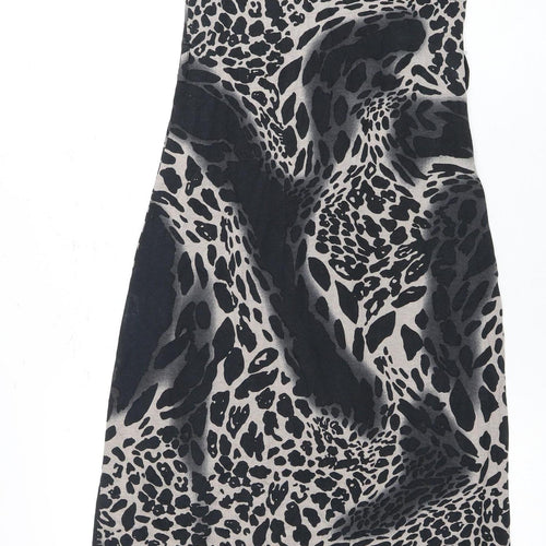 Select Women's Multicoloured Sleeveless Animal Print Dress